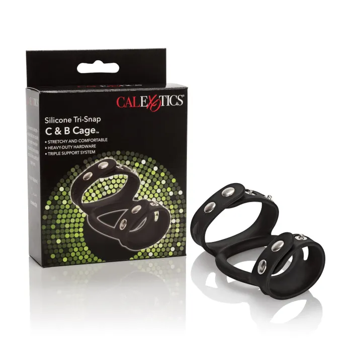 Male Sex Toys | CalExotics Silicone Tri-Snap C & B Cage Male Sex Toys | CalExotics Silicone Tri-Snap C & B Cage
