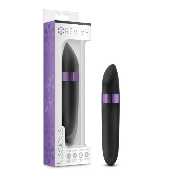 Blush Novelties Female Sex Toys Revive Luscious Multispeed Travel Vibrator Black