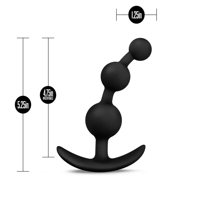 Anal Anal Adventures Platinum By Blush Black 525Inch Anal Beads Blush