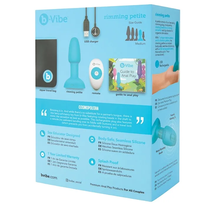 B Vibe Anal BVibe Rimming Plug PetiteTeal B Vibe Anal BVibe Rimming Plug PetiteTeal