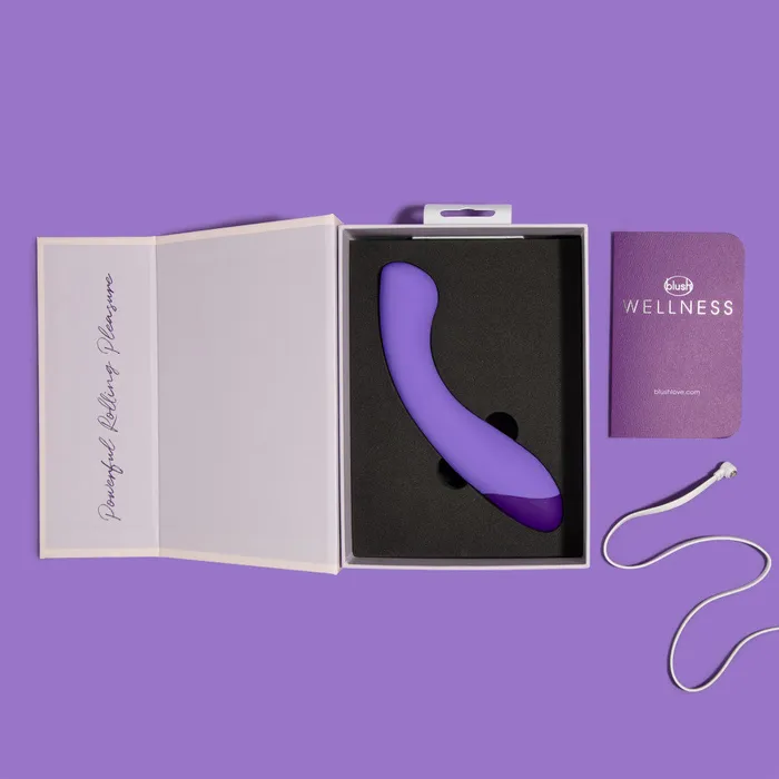 Blush Vibrators Wellness By Blush G Ball GSpot Purple UltraSilk Vibrator Made with Puria Silicone