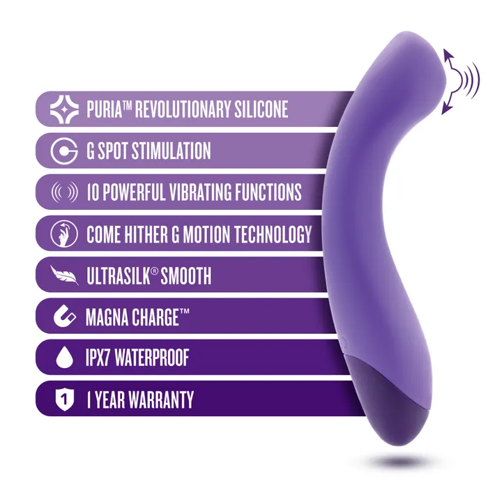 Blush Vibrators Wellness By Blush G Ball GSpot Purple UltraSilk Vibrator Made with Puria Silicone