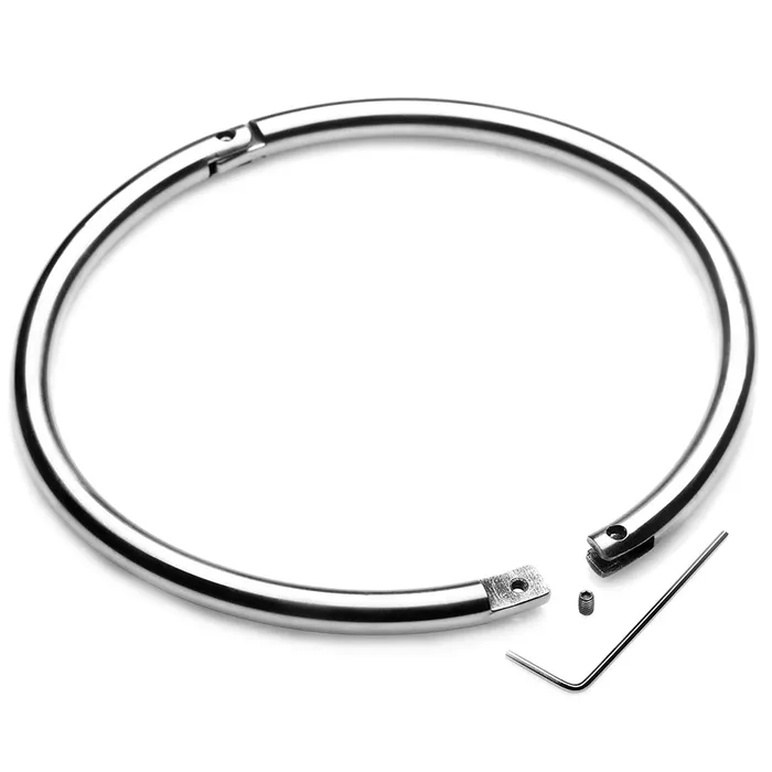 Dildos XR Brands Master Series Possession Steel Lock Collar in Large Dildos XR Brands Master Series Possession Steel Lock Collar in Large