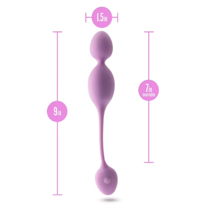 Wellness By Blush Raine Remote Control Vibrating Pelvic Floor Kegel Ball In Purple 7 Vibration Modes Purio Silicone Blush Vibrators