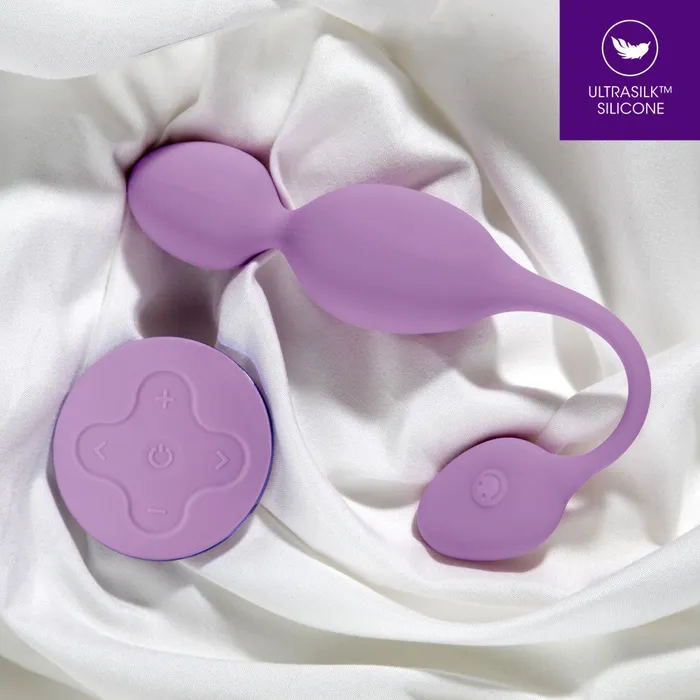 Wellness By Blush Raine Remote Control Vibrating Pelvic Floor Kegel Ball In Purple 7 Vibration Modes Purio Silicone Blush Vibrators