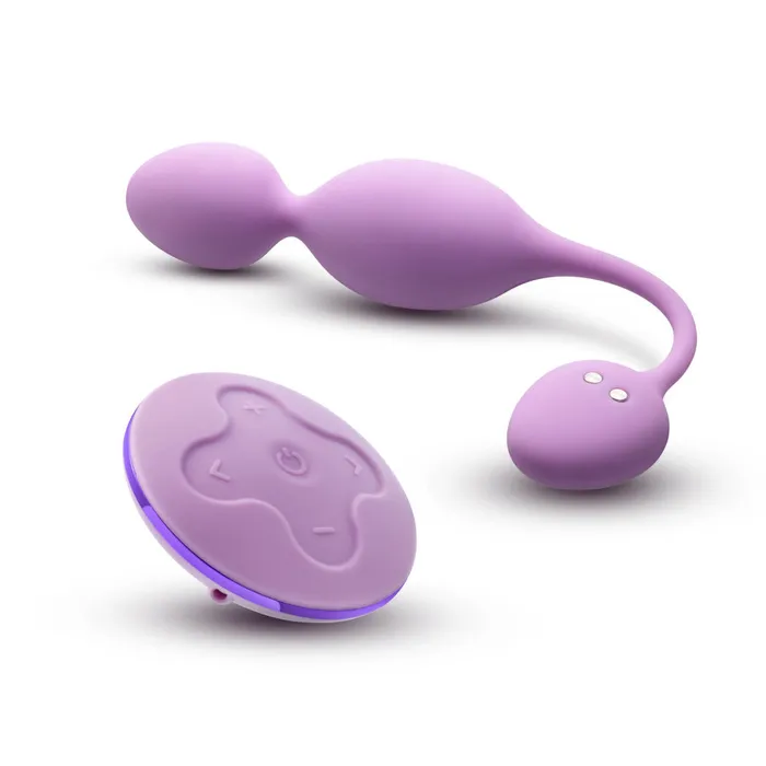 Wellness By Blush Raine Remote Control Vibrating Pelvic Floor Kegel Ball In Purple 7 Vibration Modes Purio Silicone Blush Vibrators