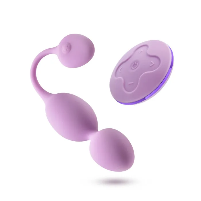 Wellness By Blush Raine Remote Control Vibrating Pelvic Floor Kegel Ball In Purple 7 Vibration Modes Purio Silicone Blush Vibrators