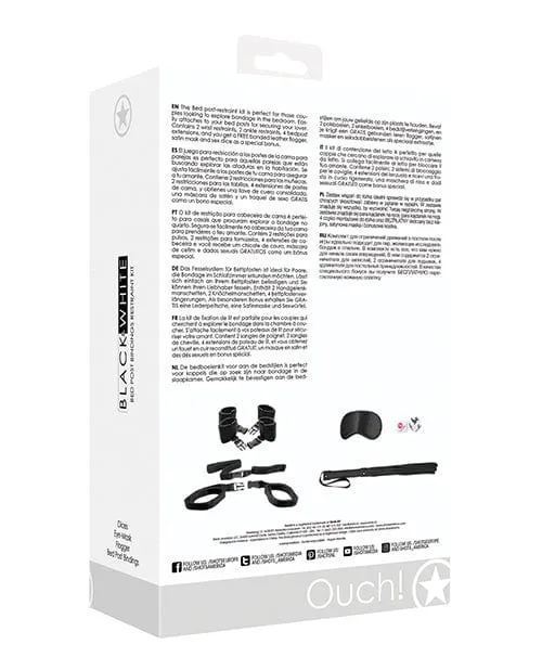 Shots America Anal Shots Ouch Black White Bed Post Bindings Restraint Kit Black Shots America Anal Shots Ouch Black White Bed Post Bindings Restraint Kit Black