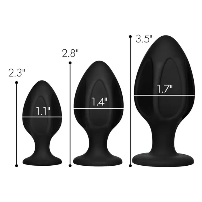 Xr Brands Master Series Anal Triple Juicers Silicone Anal Trainer Set Black Xr Brands Master Series Anal Triple Juicers Silicone Anal Trainer Set Black