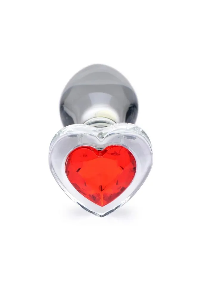 Booty Sparks Red Heart Glass Anal Plug Booty Sparks Anal