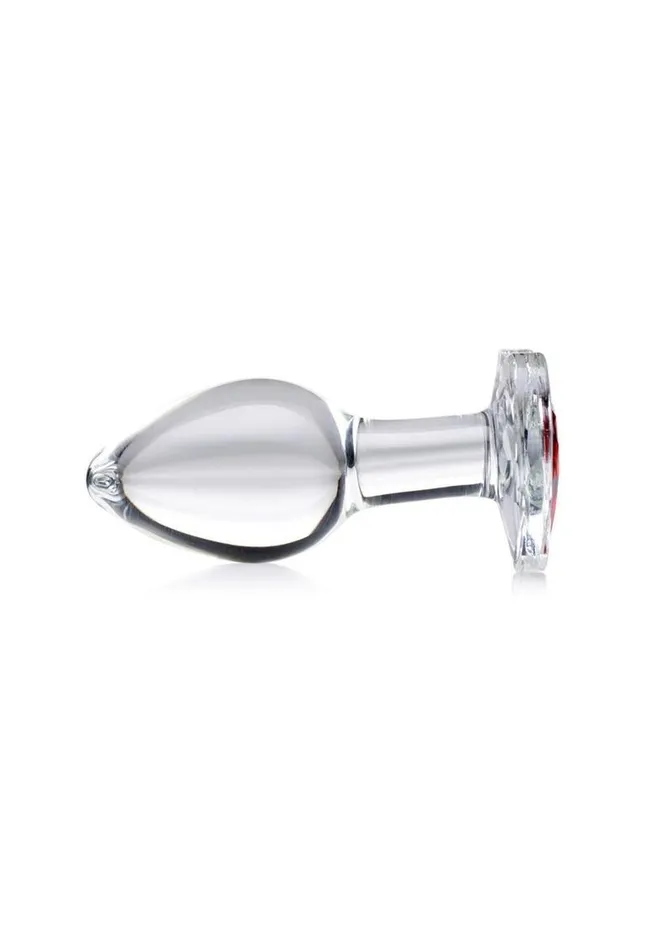 Booty Sparks Red Heart Glass Anal Plug Booty Sparks Anal