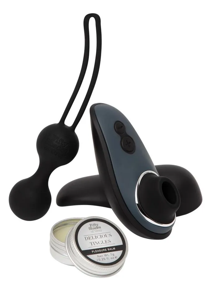 Fifty Shades Of Grey X Womanizer Desire Blooms Rechargeable Silicone Kit Fifty Shades of Grey Vibrators