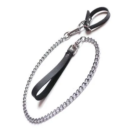 Kinklab Buckling Cock Ring and Chain Leash Set Kinklab Male Sex Toys Kinklab Buckling Cock Ring and Chain Leash Set Kinklab Male Sex Toys
