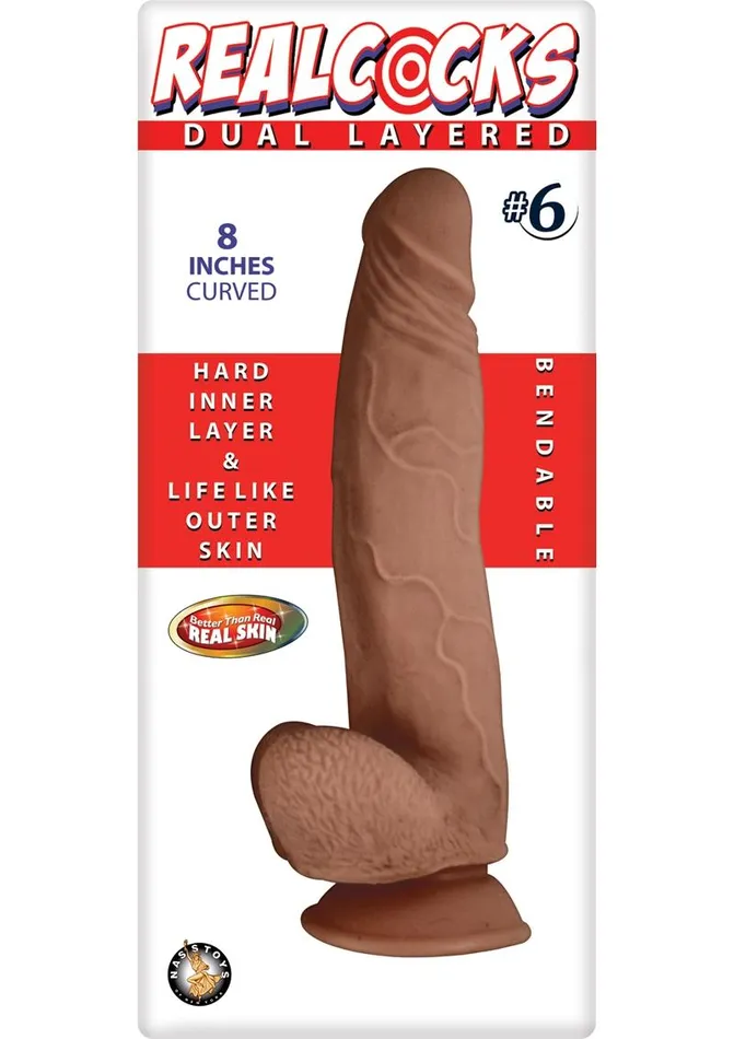 Realcocks Dual Layered 6 Bendable Dildo Curved Realcocks Dildos Realcocks Dual Layered 6 Bendable Dildo Curved Realcocks Dildos