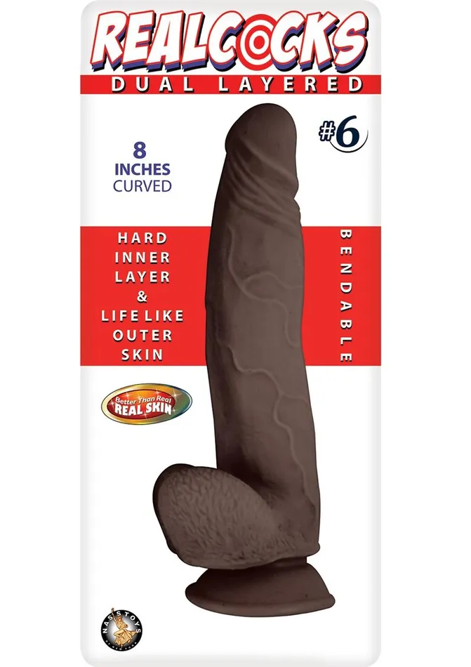 Realcocks Dual Layered 6 Bendable Dildo Curved Realcocks Dildos Realcocks Dual Layered 6 Bendable Dildo Curved Realcocks Dildos